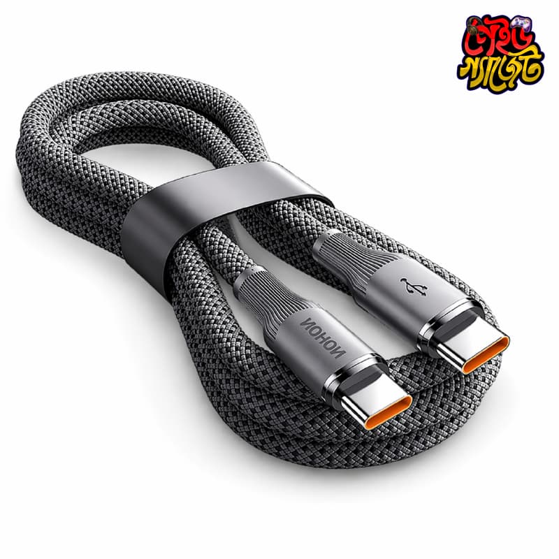 Nortungsten 100W Super Fast Charging Braided Type-C Cable | Heavy Duty Data Cable